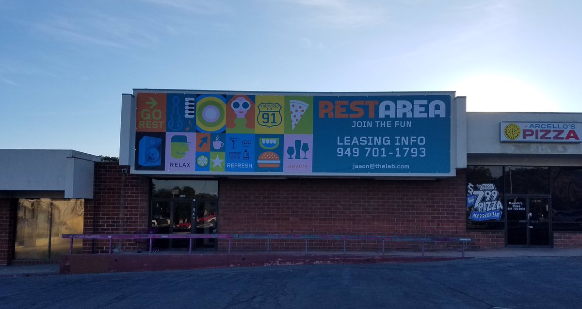 CMJasonScott's tweet image. The sign is on the building.  The south side of the Corona Mall now has a sign up about leasing.  Portions of the south side will be fully renovated by the Lab Company (owners of the Packing District in Anaheim).