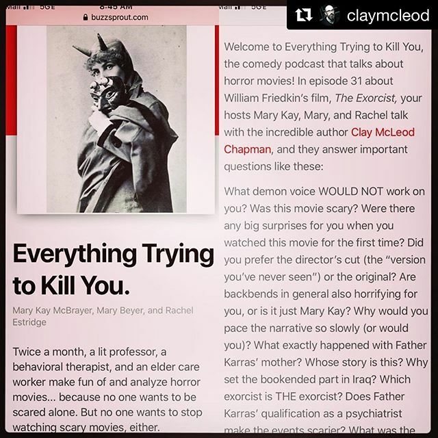 horrorshowgirls's tweet photo. Our special guest, Clay McLeod Chapman, does an impression of Pazuzu as Ethel Merman on this episode about THE EXORCIST, so y’all better not miss out—go on and subscribe!
.
.
.
#horrorcomedypodcast #horrorfilm #theexorcist #theremaking #lindablair #exorc… https://t.co/w7l45EcSgP https://t.co/RfX3VeJhBN
