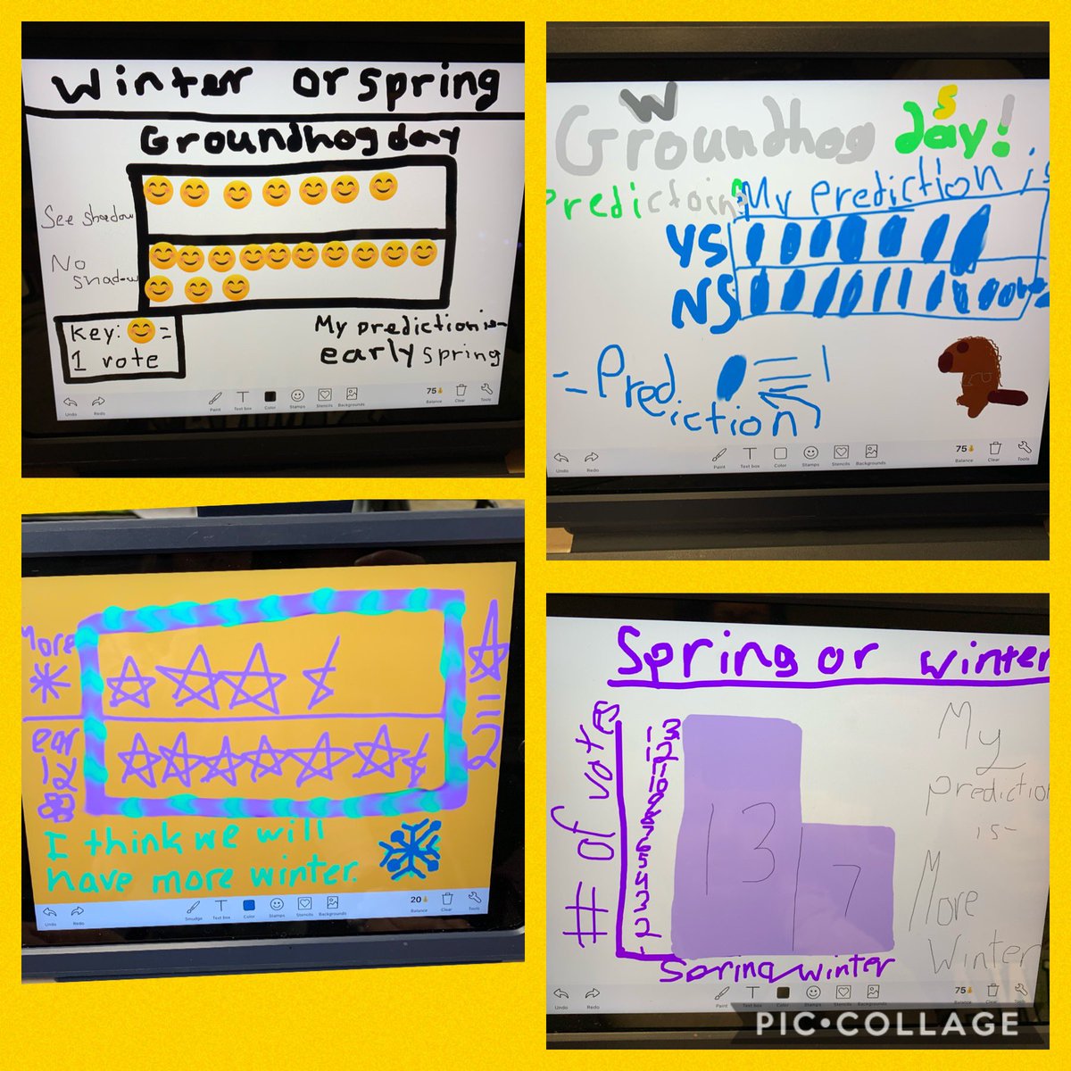 Room 144 is predicting an early spring! #jbsrocks #GroundhogDay