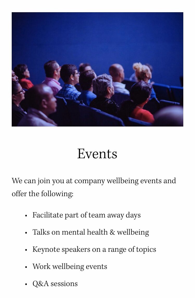 wellrootedLtd's tweet photo. We’d love to join you and be part of your organisations’s work wellbeing events! #awaydays #talks #QandA #workwellbeing #wellrooted 💡 https://t.co/UwAtGmH0Na
