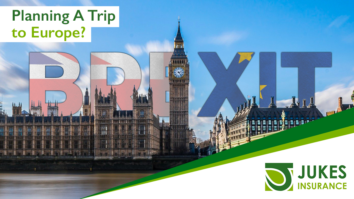 London houses of parliament with Brexit written on