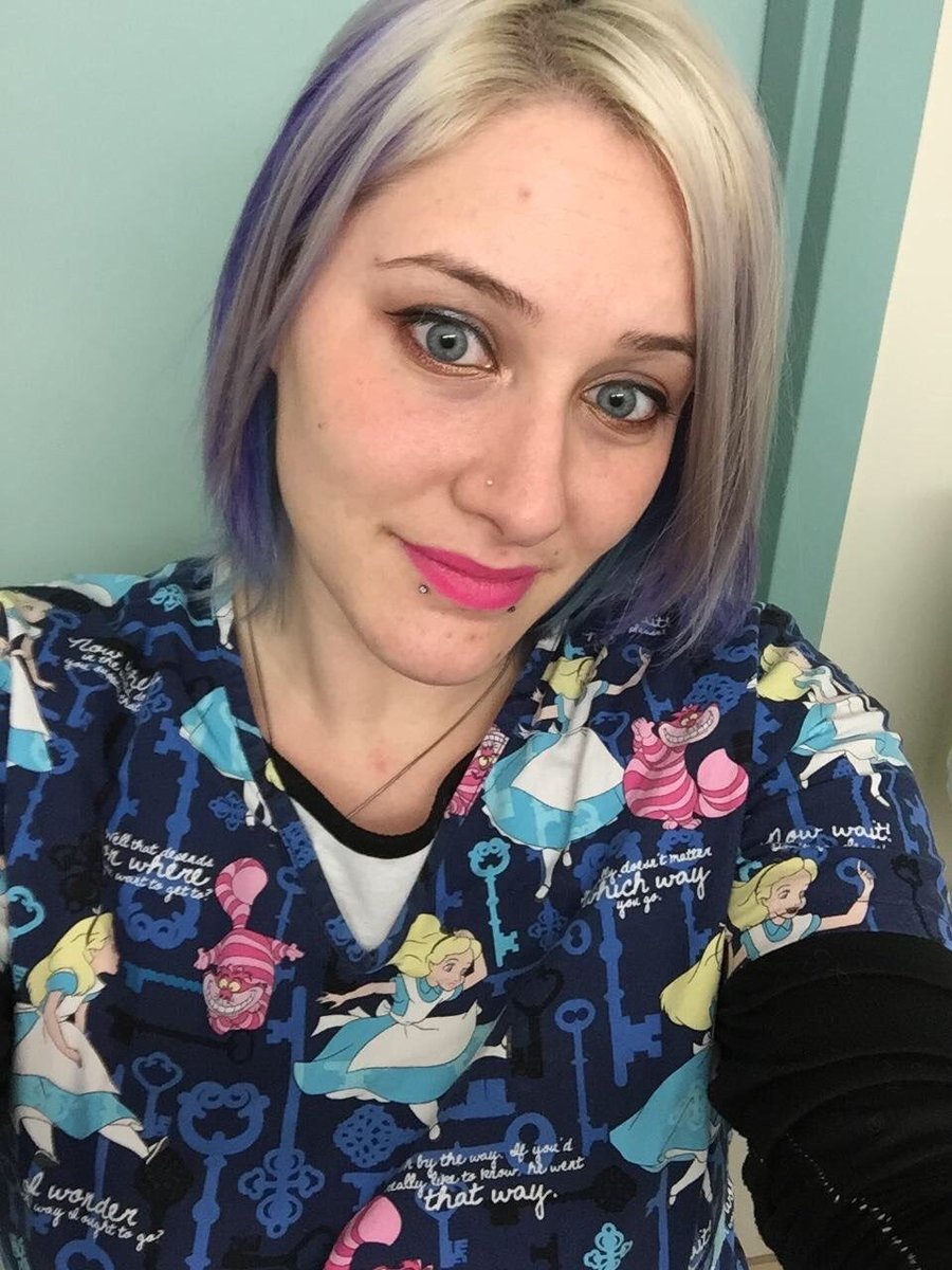 NurseNatNat36DD's tweet photo. Good Morning / Afternoon and #TGIF ... Because, when #Nurses get #bored we sneak pictures!!    Everyone have a great weekend! (#Retweet for me Please)   #BoredAtWork #scrubs #naughty #sexy #RN #daring https://t.co/5d4dzM0vUe