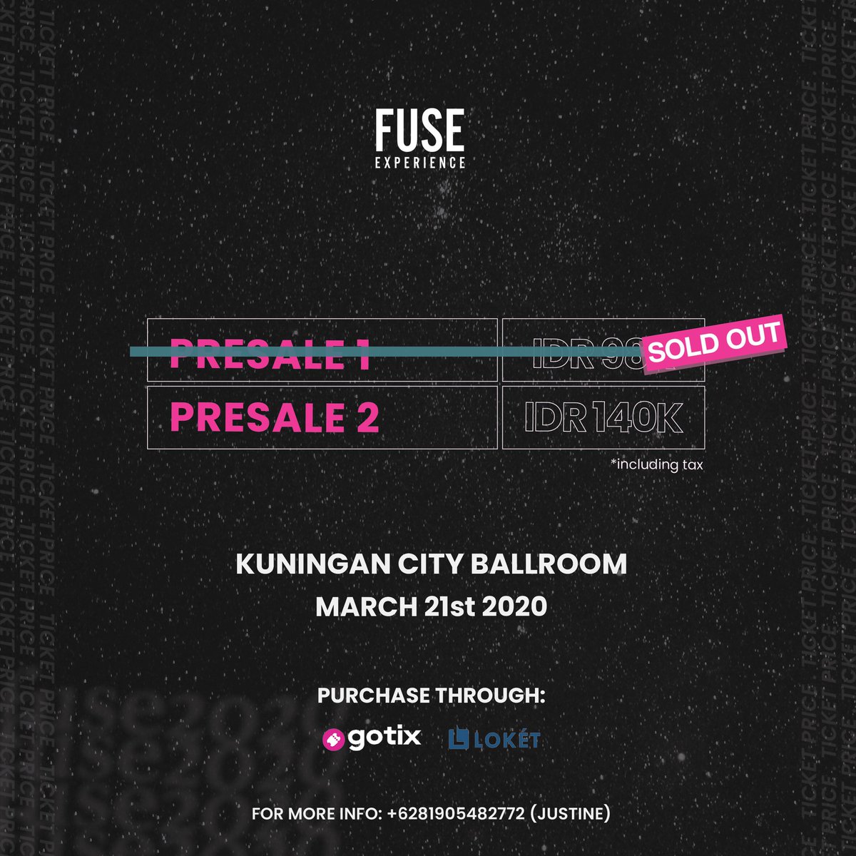 fuse_experience's tweet photo. YOKKKK YOKKKK DIBELI YOK YANG MAU NONTON EFEK RUMAH KACA KUNTO AJI SAL PRIADI ELEPHANT KIND THE TREES & THE WILD DAN DEADBACHELORS X RINGG 5, MUMPUNG TIKET MASIH ADA! cek link di bio #fuseexperience #kuntoaji #salpriadi #efekrumahkaca #elephantkind #deadbachelors #ringgo5 #ttatw https://t.co/CunnxUVf1T