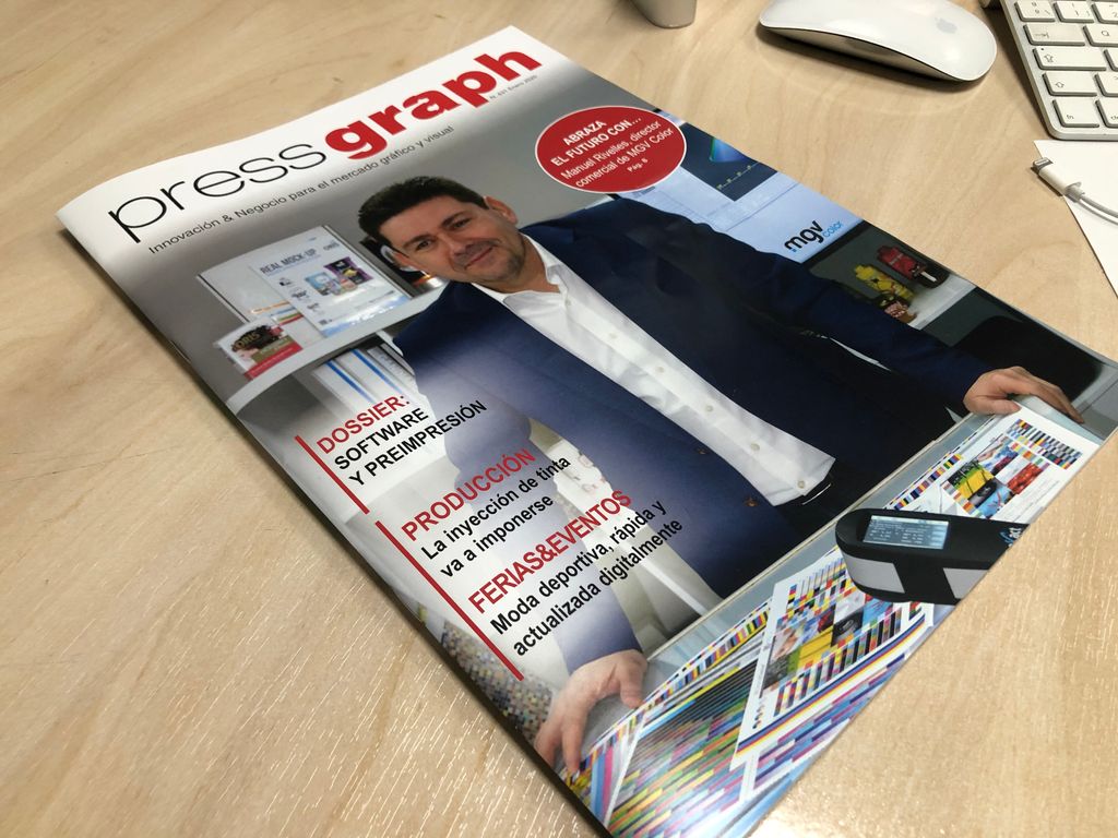 mgvcolor's tweet photo. Este mes de enero del 2020, @mgvcolor  arrancamos fuerte! Nuestro director comercial Manuel Rivelles aparece en portada en Pressgraph, con una interesante entrevista solo la gestión del color y el futuro de las artes gráficas relacionado con la estandarización. @Rev_Pressgraph https://t.co/B4GfBazhYg
