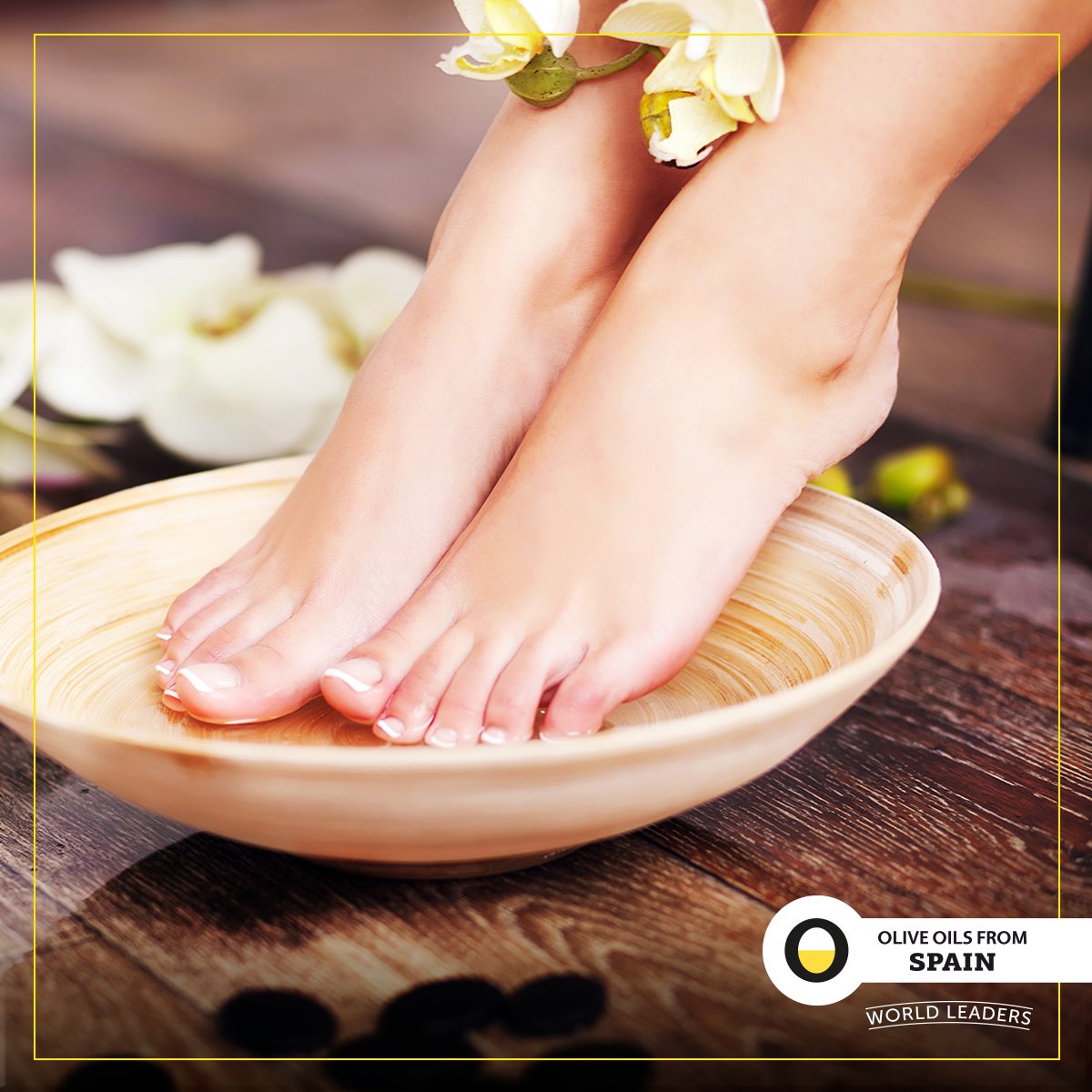 JaitunTelSpain's tweet photo. Bring heels back to life with Olive Oil. Rub some Olive Oil on your feet each night before you go to bed #OliveOilTips https://t.co/4ZmfcFK51u