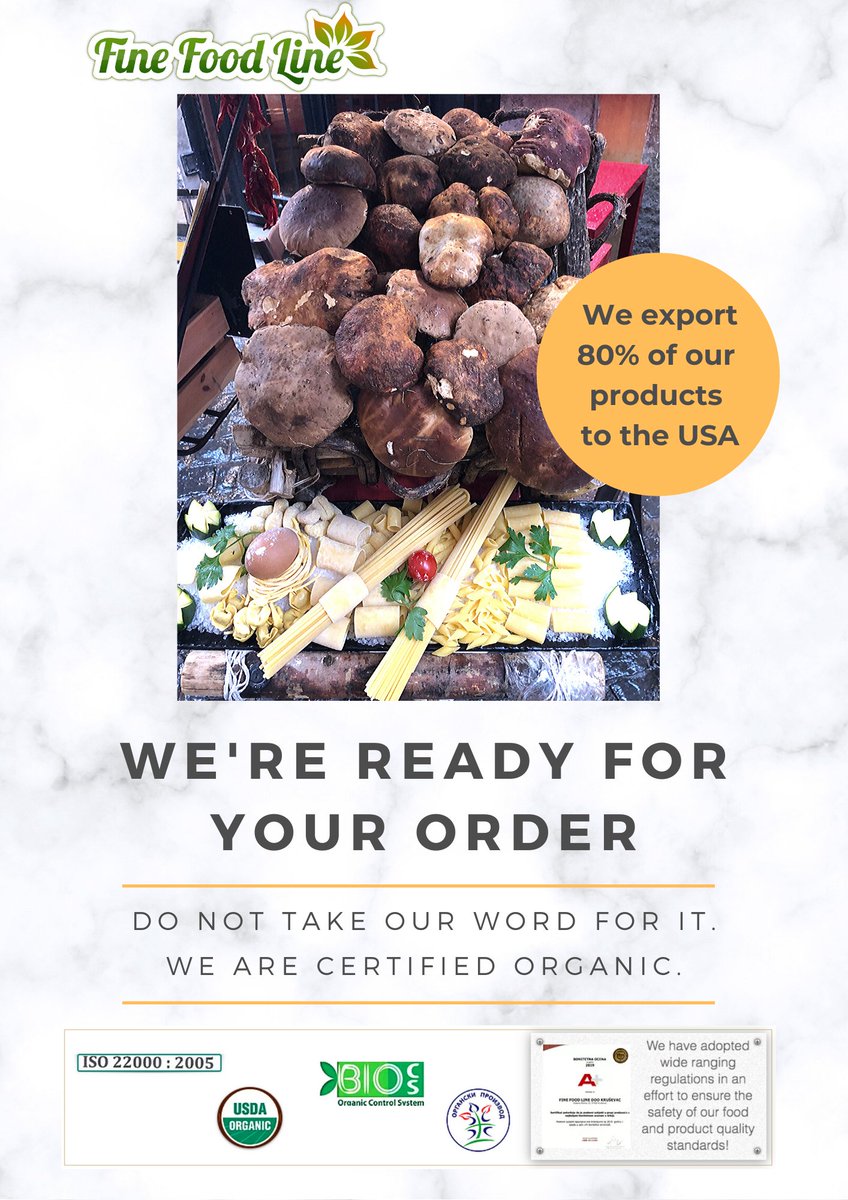 FineFoodLine's tweet photo. We're looking forward to meeting you at our booth Hall B, City Cube, Stand D-07 @Fruit_Logistica 

Just follow the link below to schedule a meeting with our team: https://t.co/GpheK66GfA

#organic #export #Wildmushrooms #porcini #blacktrumpet #chanterelle #porcini #fruitlogistica https://t.co/1Dl3Sr11k7