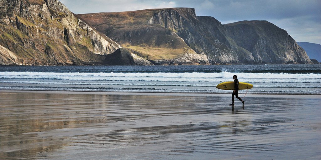 Surfer at Achill Island