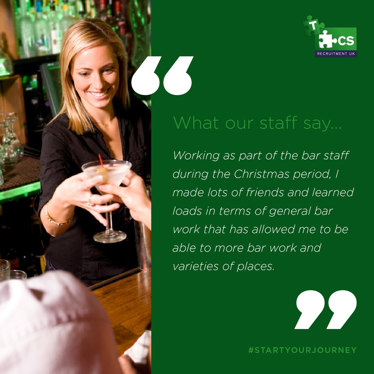 TCSRecruitment's tweet image. See what our staff have to say about being part of Team TCS. 

You can find out more about starting your journey with TCS, by visiting our website today. tcsrecruitment.co.uk

#StartYourJourney #TeamTCS #Jobs #StudentJobs #catering #recruitment