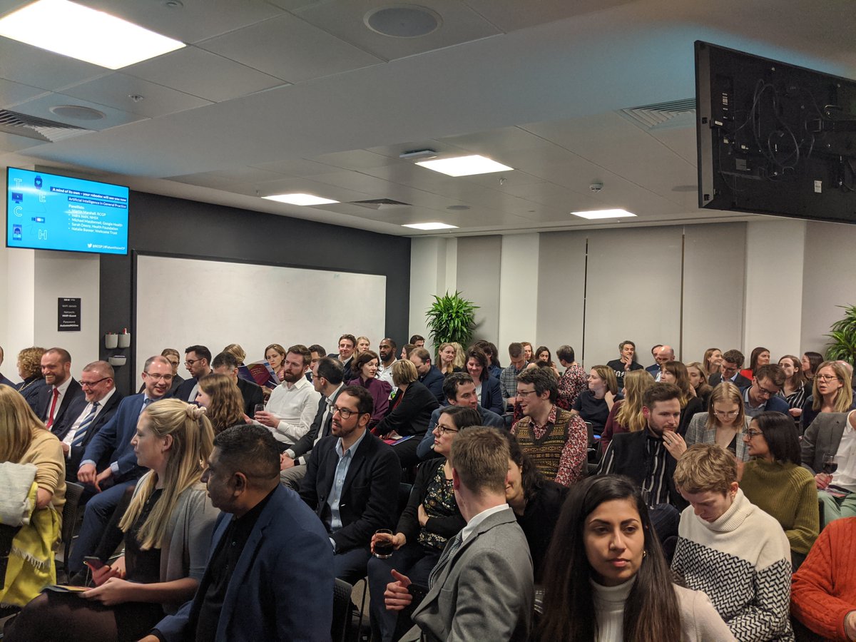 MHPGroup_'s tweet photo. MHP Health were delighted to host the insightful debate on Artificial Intelligence in General Practice in partnership with @rcgp @EllwoodAtfield to discuss how AI is revolutionary to help evolve medicine #FutureVisionGP https://t.co/FJlQRQ4EgE
