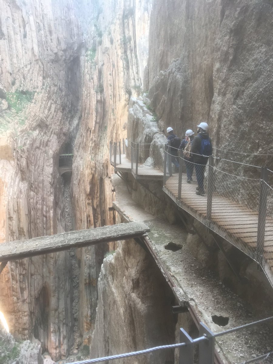 Hikers making their way along El Caminito del Rey, spectacular hike in #Malaga province #Spain #LPinSpain #lonelyplanet