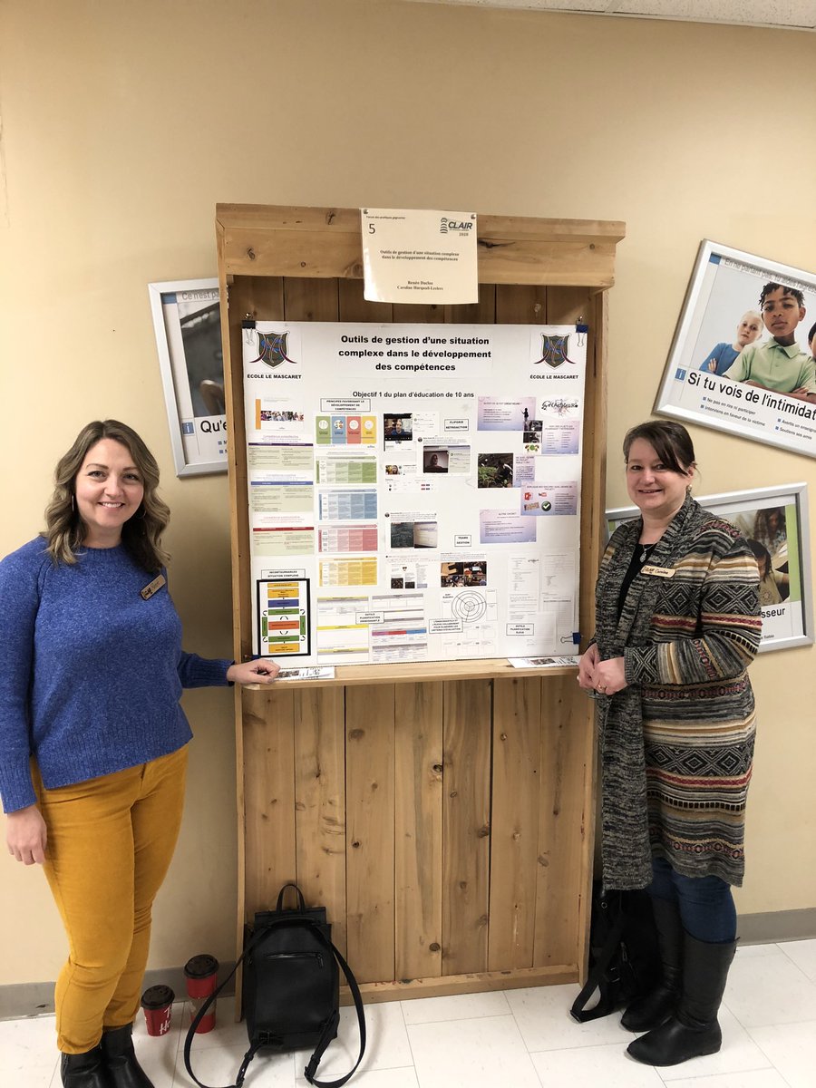 renduclos80's tweet photo. Nous sommes prêtes! Merci @CarolineHLeCla2 d’être là avec moi xo #clair2020 #compétences #ecoleprototype #lemascaret @francophonesud #forumpratiquesgagnantes https://t.co/d9ndvAuLfH