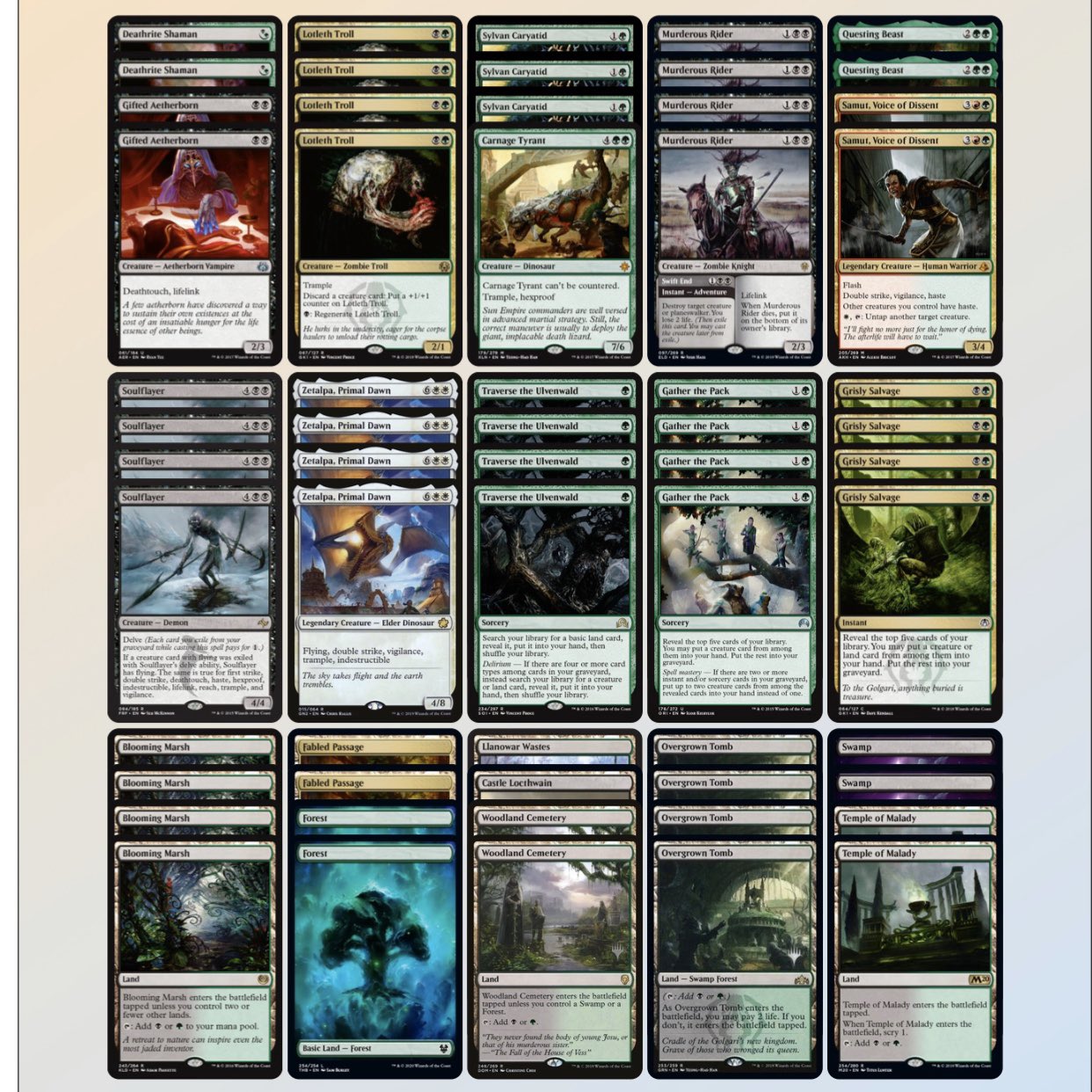MTG 緑信心 デッキパーツ パイオニア