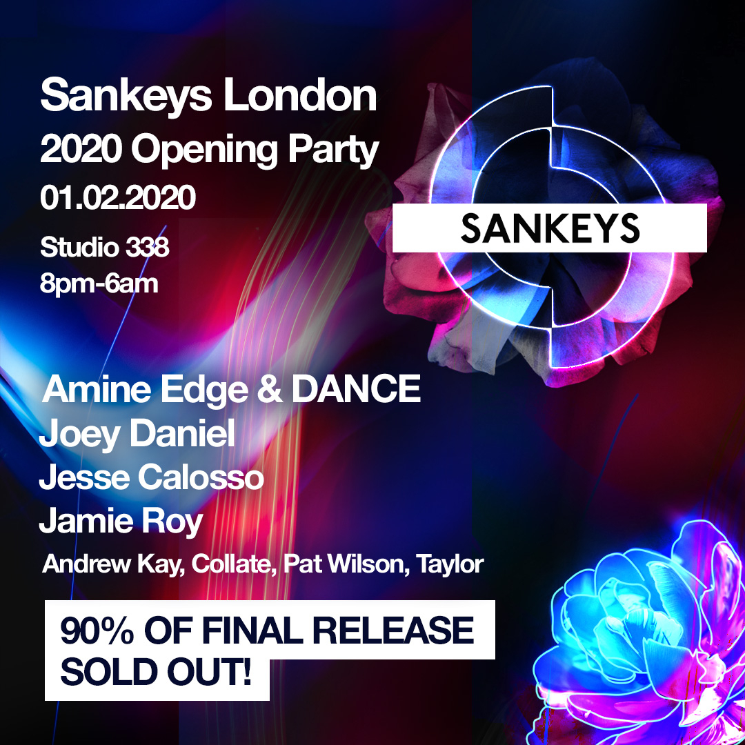 90% gone and counting!!! We can’t wait for our 2020 LDN opening party tomorrow, this will be massive!

Grab yours today before they all sell-out - bit.ly/sankeys2020open