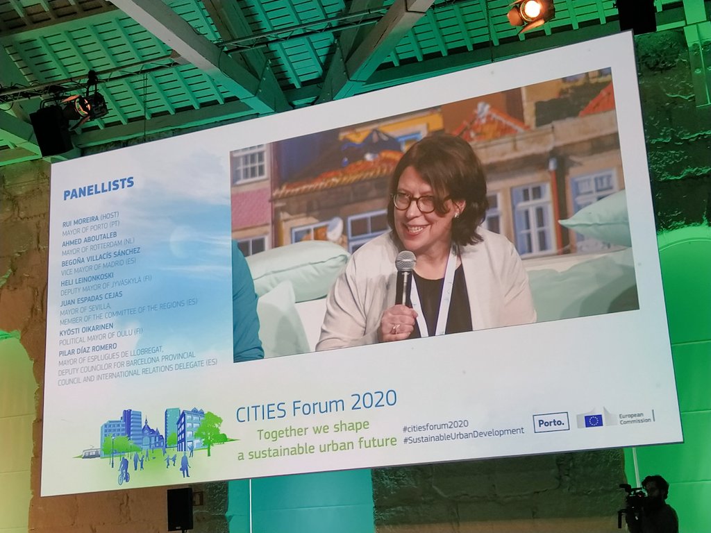 MAYOR'S DEBATE during the 2nd day of the #citiesforum2020 🇪🇺 with extremely interesting insights by the Mayors of Porto, Rotterdam, Madrid, Jyvaskyla, Sevilla, Oulu and Barcelona about implementing #SustainableUrbanDevelopment in our Cities!