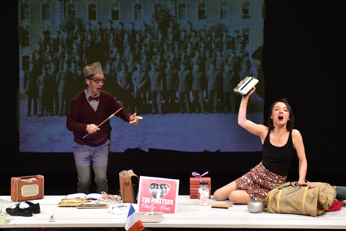 Photo issue d'une représentation du spectacle Les Années tiré du livre d'Annie Ernaux