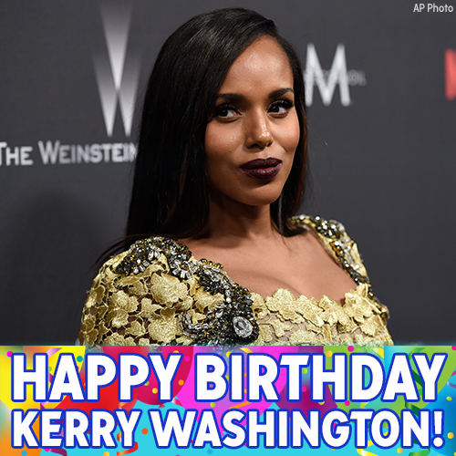 Happy Birthday, Kerry Washington! The star of ABC s Scandal is celebrating today. 