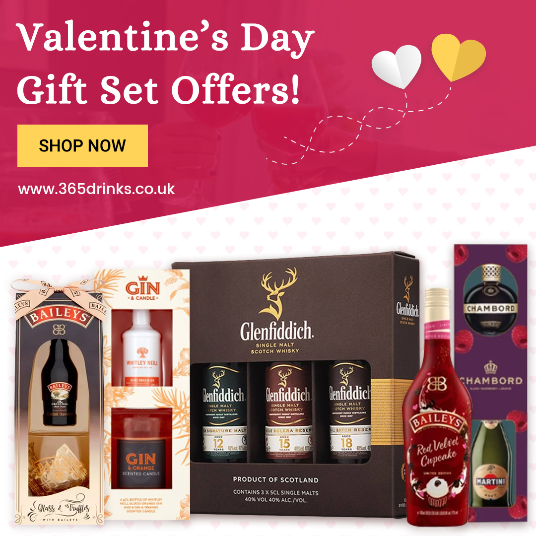 365DrinksUK's tweet photo. great valentines promotions #glenfiddich #chambord #prosecco #baileys #gin #whitleyneil #baileysredvelvet #greatgifts #ValentinesDay #lovedones #PresentStillPerfect #givethatsomethingspecial #giftsforher #gifts #giftsforhim #giftidea #perfect https://t.co/smQRJufQc4