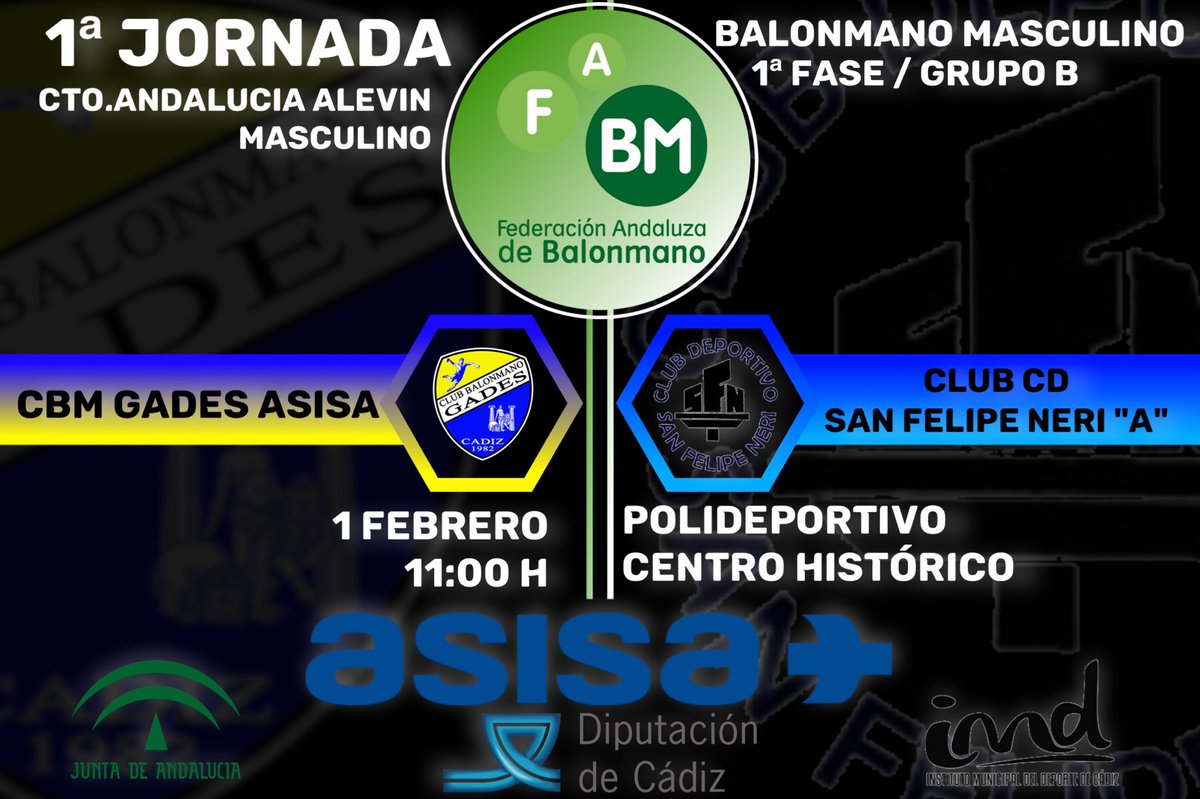 cbmgades's tweet photo. PARTIDOS FIN DE SEMANA.
Cadete 09:30h vs Bm Barbate
Alevin 11:00h vs CD San Felipe Neri A
Infantil 13:00h vs BM. Ciudad de Algeciras Base.
Juvenil 19:30h vs Club Balonmano Utrera. https://t.co/WgLhFTIh5N