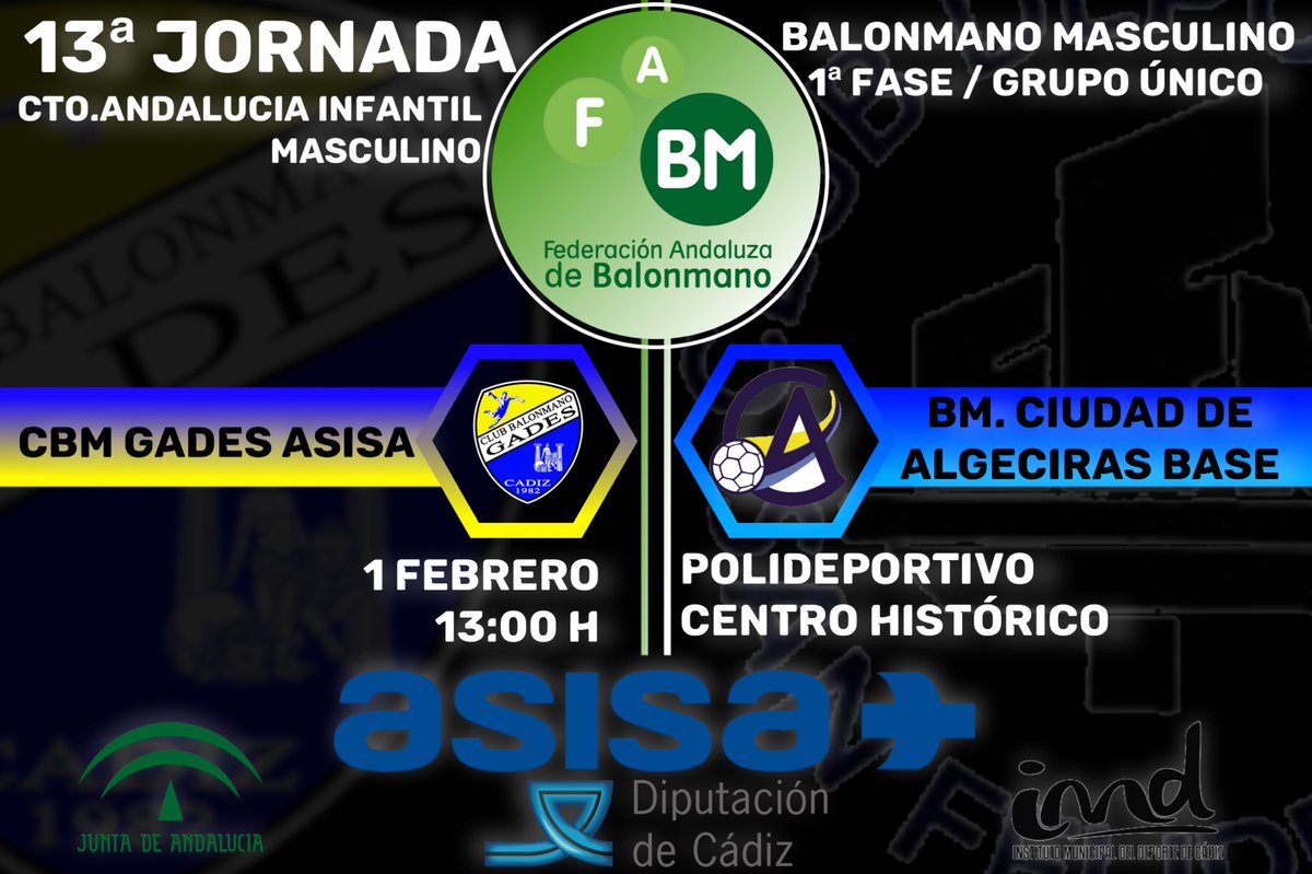 cbmgades's tweet photo. PARTIDOS FIN DE SEMANA.
Cadete 09:30h vs Bm Barbate
Alevin 11:00h vs CD San Felipe Neri A
Infantil 13:00h vs BM. Ciudad de Algeciras Base.
Juvenil 19:30h vs Club Balonmano Utrera. https://t.co/WgLhFTIh5N