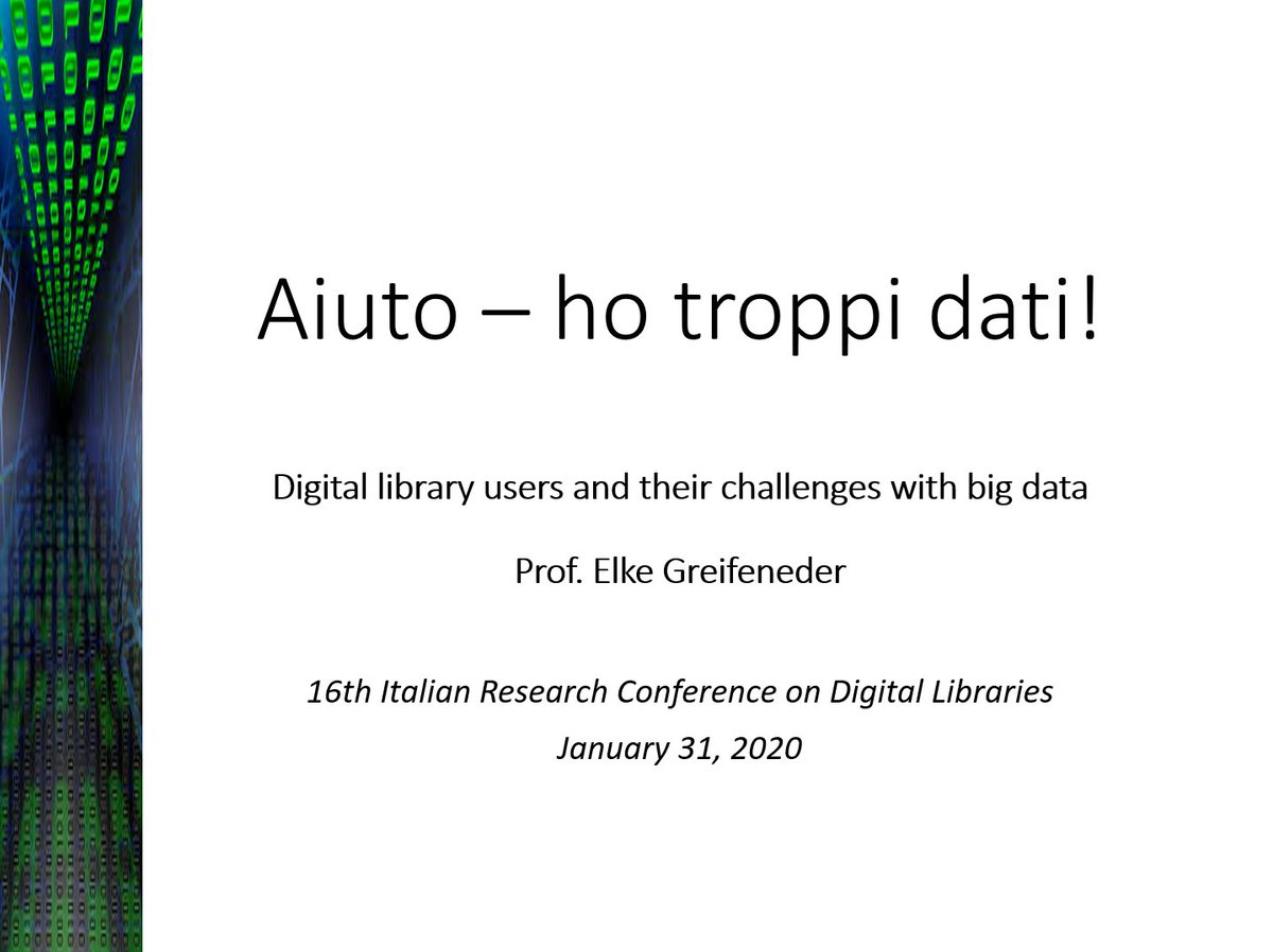 IBI_HU's tweet photo. Prof. Dr. Elke Greifeneder hielt heute, am letzten Tag der IRCDL 2020, eine Keynote zum Thema "Digital library users and their challenges with big data". 
Mehr Informationen zur Konferenz gibt es unter: https://t.co/zUFrhvx9Fd

#IRCDL #DigitalLibraries https://t.co/OMoshcHaNW