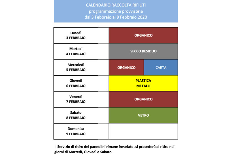 ComunediGela's tweet photo. Non cambia il calendario della raccolta differenziata anche per la settimana che va dal 3 al 9 febbraio. Domani, 1 febbraio, l'umido non sarà raccolto. #comunedigela #rifiuti #differenziata https://t.co/u243Hi0Cu0
