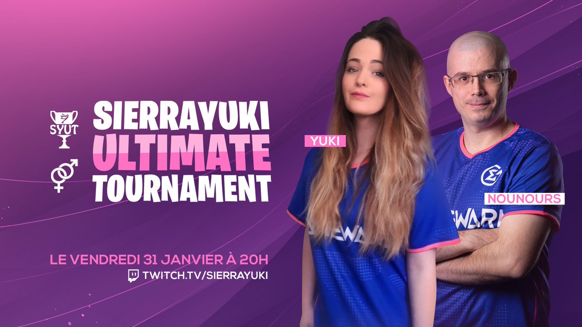 Sierra_Yuki's tweet photo. #SYUT
🏆SierraYuki Ultimate Tournament🏆
Cette première édition sera cast by @GW_Nounours et moi-même @Sierra_Yuki
Rendez-vous à 20H00 sur mon stream 🔥 https://t.co/svbgM32vrS https://t.co/L2VVEPwRrY