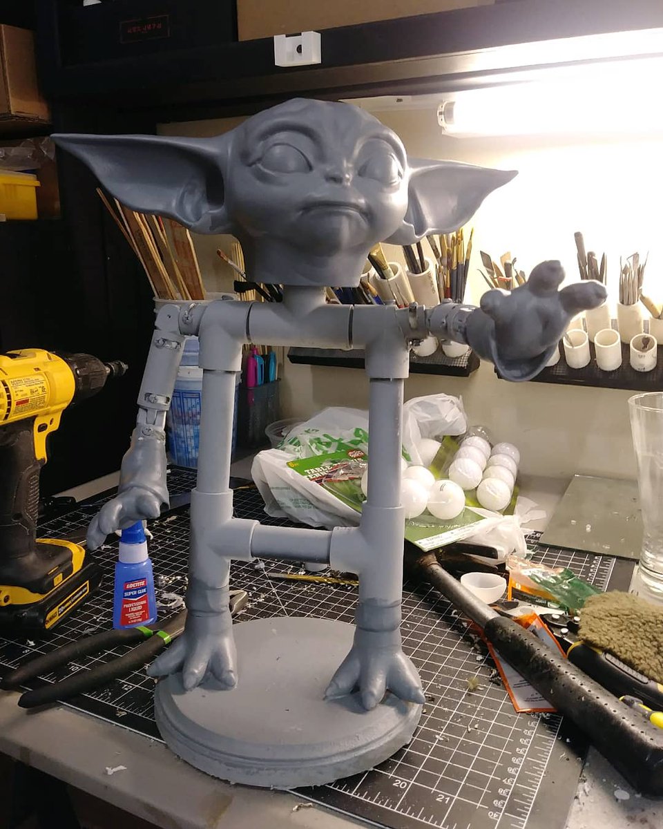 CRart_studio's tweet photo. WIP!
He now has arms!
.
.
#yoda #12inchstatue #pvc #popculture #nerdart #art #starwars #carlosanthonyart https://t.co/9tger2sLys