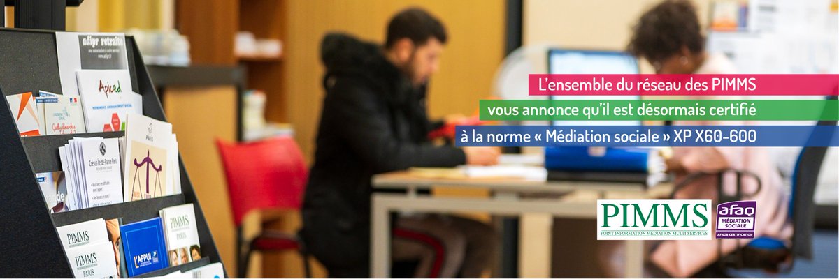 🚨Breaking News🚨Le #PIMMS de #Nîmes est heureux de vous annoncer que lui ainsi que l’ensemble du réseau des PIMMS est certifié à la #norme @AFNOR XP X60-600 de la  #mediationsociale! Un grand merci à l’ensemble des équipes pour leur implication.
#connectedbyPIMMS #FranceServices