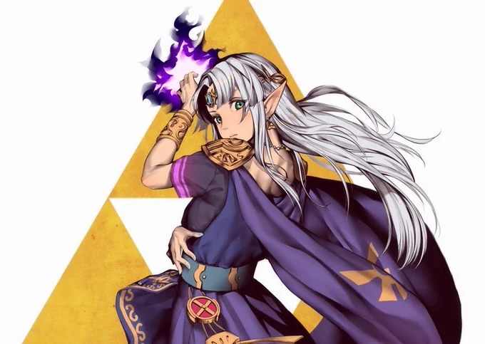 出来ました!スマブラの銀髪ゼルダちゃんが好き #スマブラSP  #ゼルダの伝説 