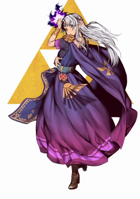 出来ました!スマブラの銀髪ゼルダちゃんが好き #スマブラSP  #ゼルダの伝説 