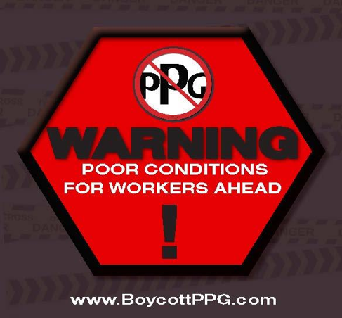 Warning! PPG Services, a new online platform created by PPG threatens to destroy long-established area wages and benefits that workers have taken years to obtain. Fight for your neighbors and friends and boycottppg.com