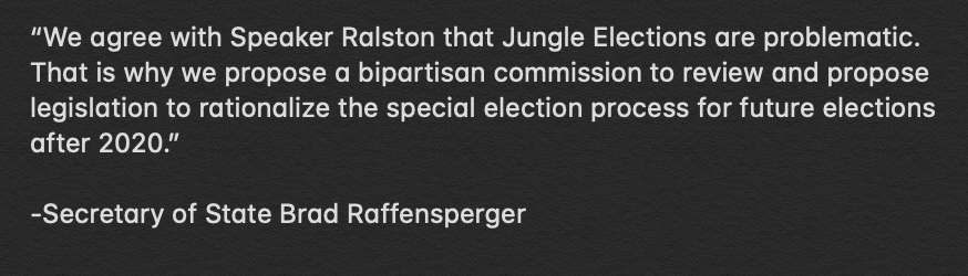 stphnfwlr's tweet photo. NEW: #HB757 as we know it is dead. @GaSecofState Brad Raffensperger sent a statement agreeing "jungle primary" elections need to be re-examined - just not this year.
So Loeffler, Collins and Warnock et al. will appear on the same ballot in November. #gasen #gapol https://t.co/8aXtkh7PH8
