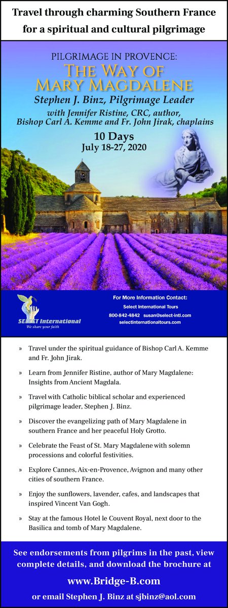 StephenBinz's tweet image. I invite you to register now to travel this summer on a pilgrimage to southern France. We will explore the Catholic tradition about St. Mary Magdalene and celebrate her feast day with the people of the region. Click here for full details:  bridge-b.com/pilgrimage.
