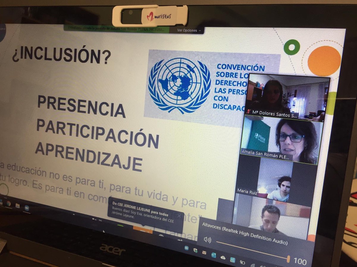 Hoy hemos participado en la primera videoconferencia del pilotaje en Diseño Universal de Aprendizaje #inclusion #atencionaladiversidad #DUA @MSalCha @PlenaCyL @AspaceSalamanca