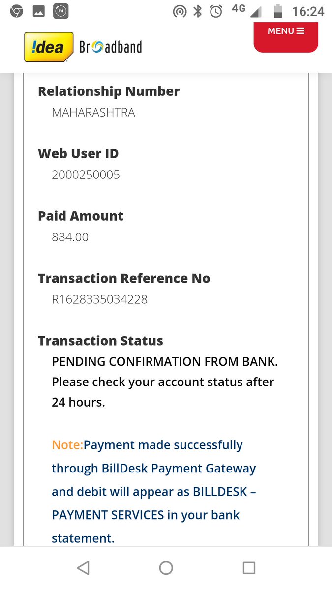 koolatri's tweet photo. #Ideabroadband is harassing customers lately, I paid my bill on 23 Dec &amp; even after that they disconnected my account and still after 50+ followups no resolution. without even using they charged for the subsequent month also. #growup @Idea @idea_cares @VodaIdea_NEWS https://t.co/mtkBkrWX0O