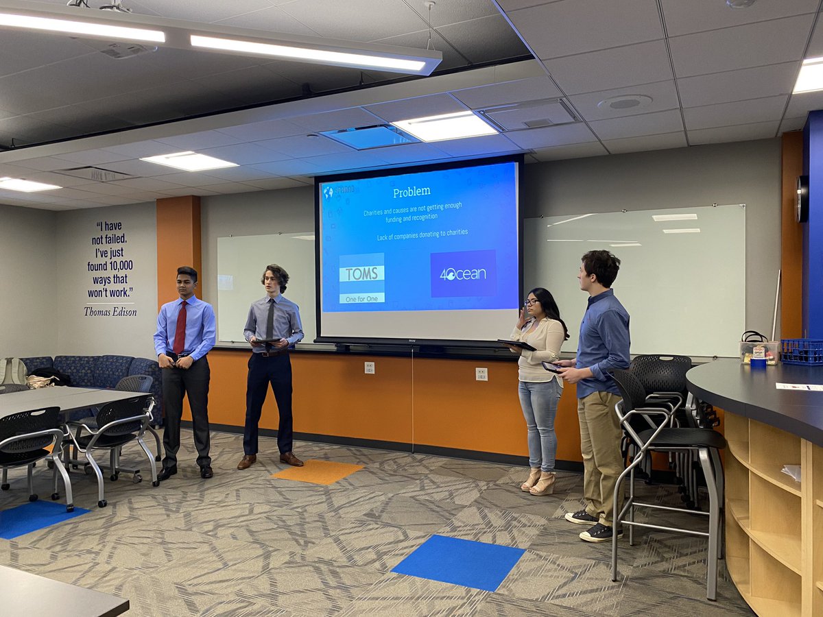 HEHSBusinessEd's tweet photo. Let the MVP pitches begin!! #RealFunding #BusinessIncubator. #HoffmanSchoolOfBusiness. @HoffmanHS #HoffmanHawks. https://t.co/9wf4O7UaZD