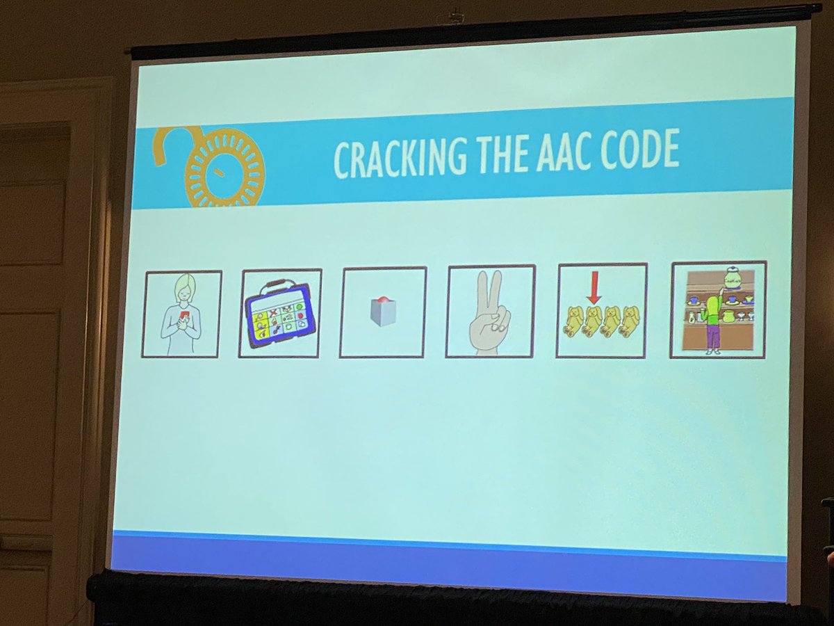 Gr8 session at #ATIA20 cracking the AAC code on empowering &amp; training SLPs to understand AAC.  Can you crack this code? #atchat #augcom #AACslp #slpeeps