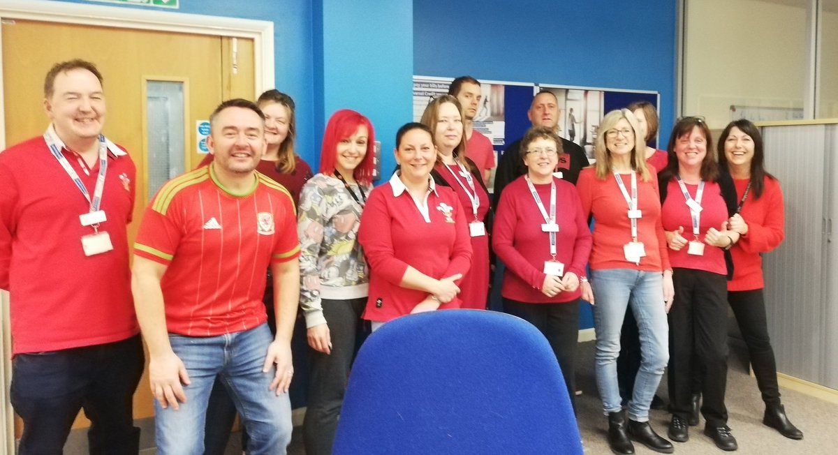 South West Wales colleagues fundraising today wearing red for @velindre #WearRedForWalesAndVelindre