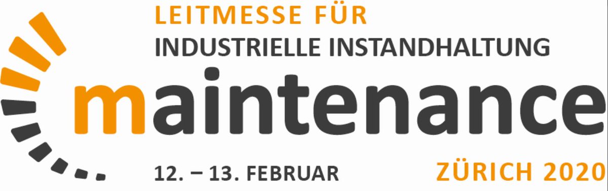 Visit us at #maintenance 2020, Zurich Exhibition Centre. February 12-13, 2020 you will find us in hall 3, stand B20. We look forward to you!