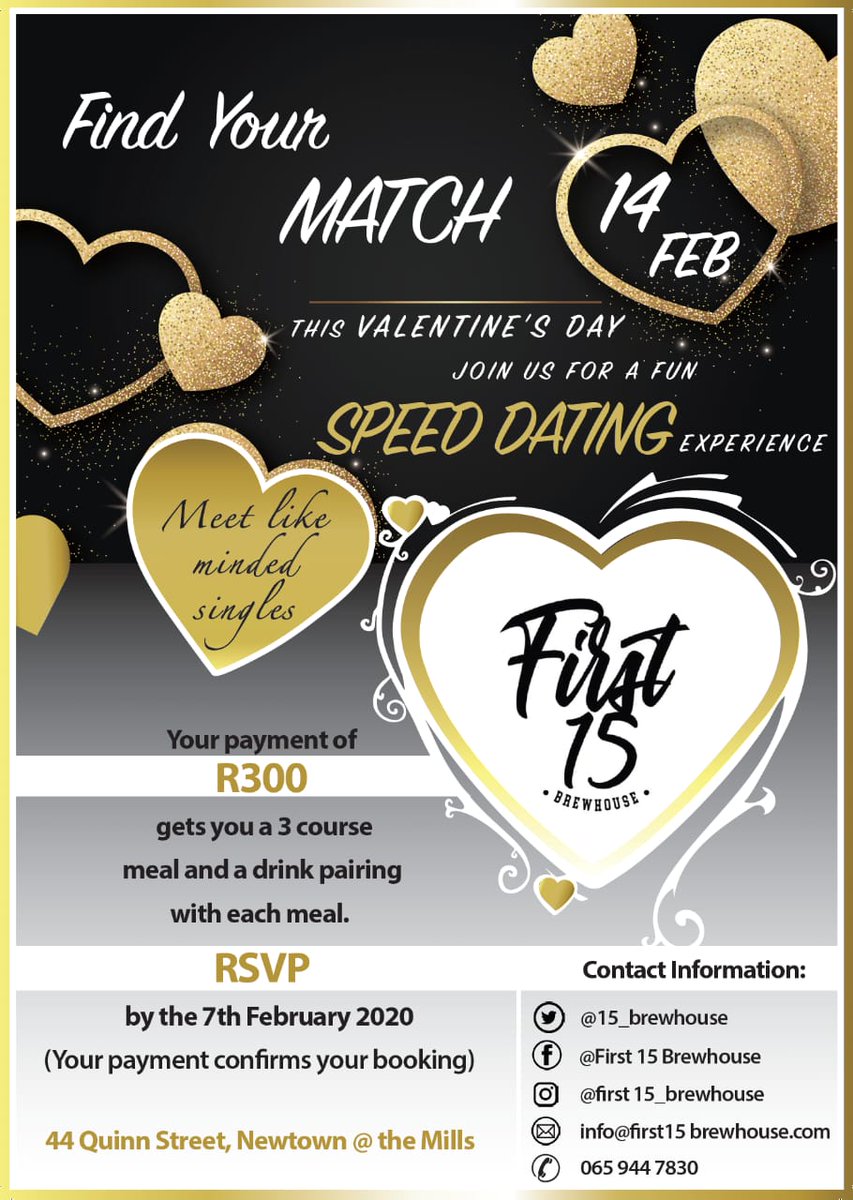 15_brewhouse's tweet photo. For all the incurable romantic singles. Join us on Valentines day....

#First15brewhouse #speeddatingwithcheflelo #44Quinnstreet #loveliveshere @Chef_Lelo https://t.co/WedtKtNkE4