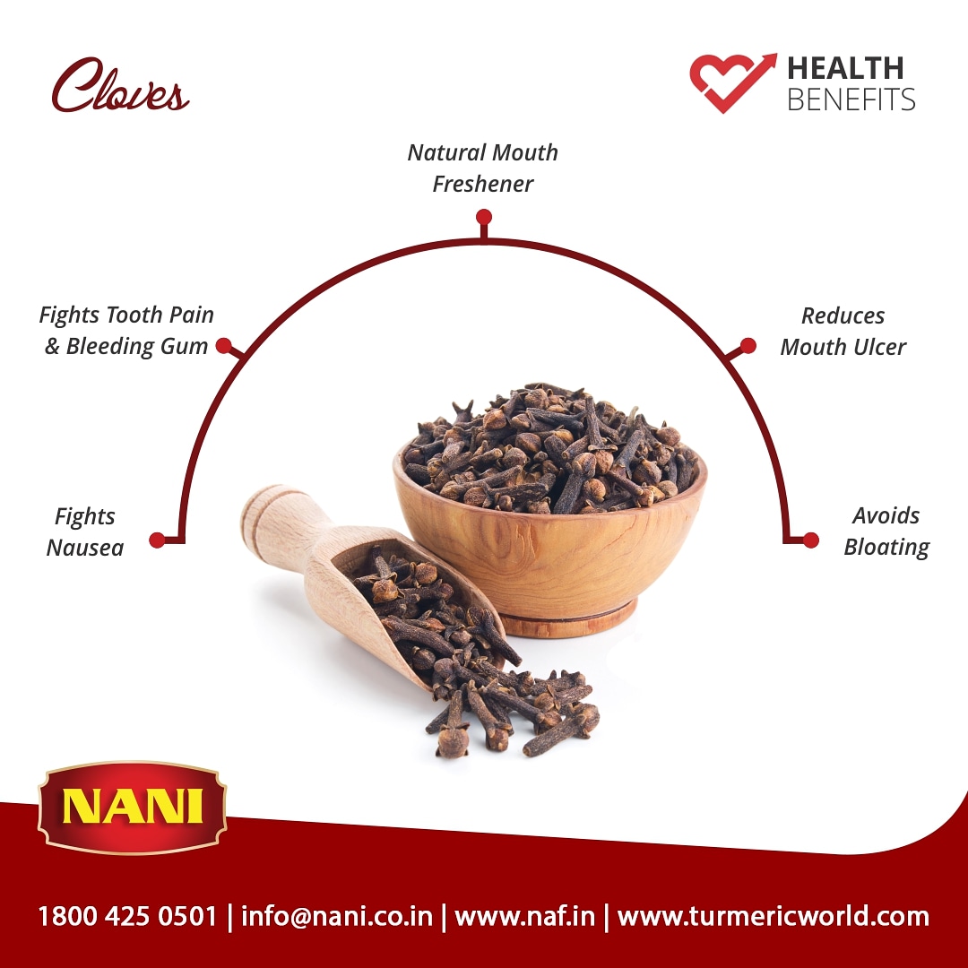 naniagro's tweet photo. Health Benefits of Cloves. One more reason to add or consume Clove.
#naniagrofoods #greattasteknowsnoboundaries #wepackyourbrand #privatelabelpackaging #spices #wholespices #Indianspices #cloves #laung #healthbenefits #ingredients #cooking #medicinalvalue #ayurveda #India https://t.co/LYDJ08vhru