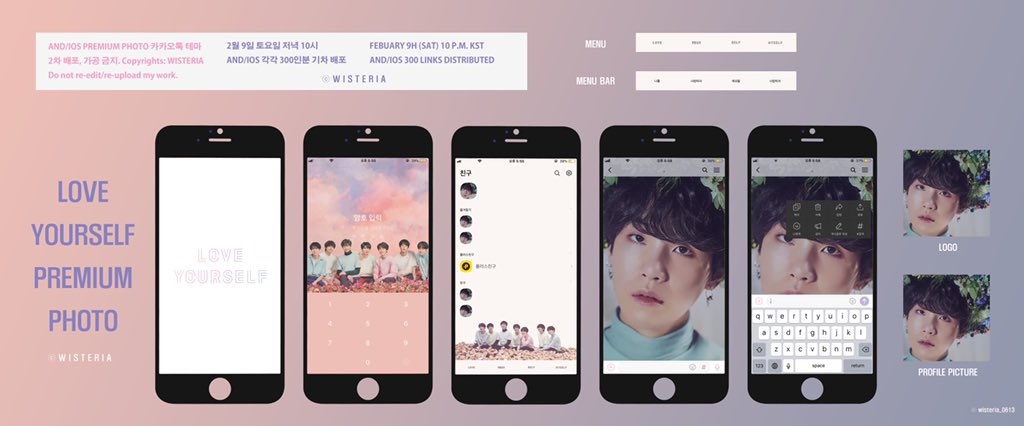 wisteria_0613_'s tweet photo. PREMIUM PHOTO 형라인 AND #방탄카톡테마
🌙 다운 시 RT, 💜
🌙 후기: # wisteria후기

jin: https://t.co/gmrmjEDXd1
suga: https://t.co/RfMH9xil37
jhope: https://t.co/Hc4QEn1Qwo
rm: https://t.co/YGf8Perm4k
 
#BTS #방탄소년단 @BTS_twt https://t.co/oEs4b3w3Ho
