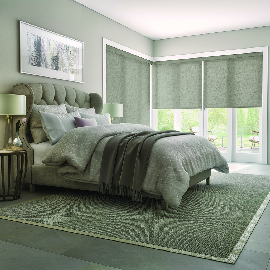 Weekends are for sleeping in. Ditch the alarm and keep those early sun rays at bay with motorized fabric roller shades. bit.ly/2yIgYKz