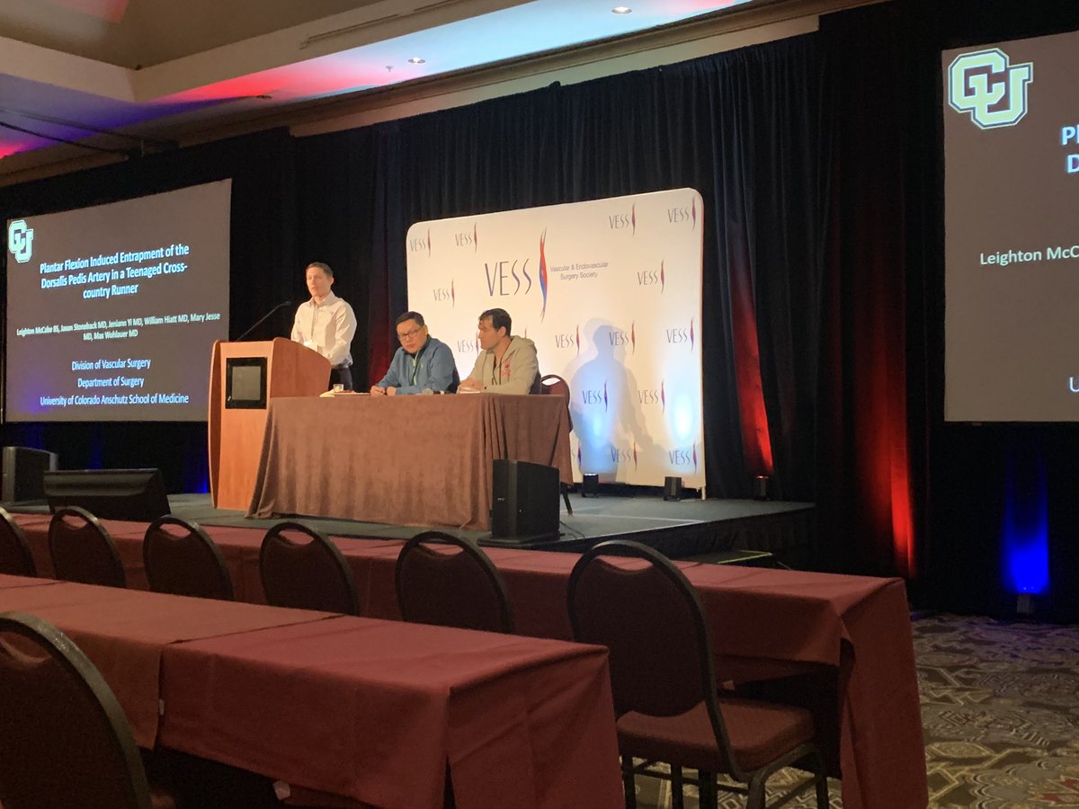 VESurgery's tweet photo. @CUVascularSurg kicking off the second scientific session!  Wake up and come get some breakfast and listen to more great talks.  #VESS2020  @doctormaxw https://t.co/9hYgfAOjMa