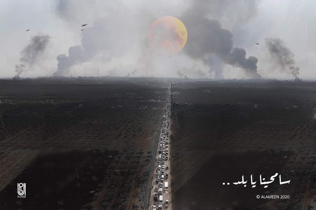 AlOmawi1's tweet photo. Having being killed by #Assad and #Russa, activists call out for demonstrations on the #Turkey borders with #Idib named: #FromIdlibToBerlin as there are no other choices for those hundreds of thousands fleeing daily with only their vehicles.

#EyesOnIdlib #FSG #IdlibUnderFire https://t.co/Jr2MNuSQUp