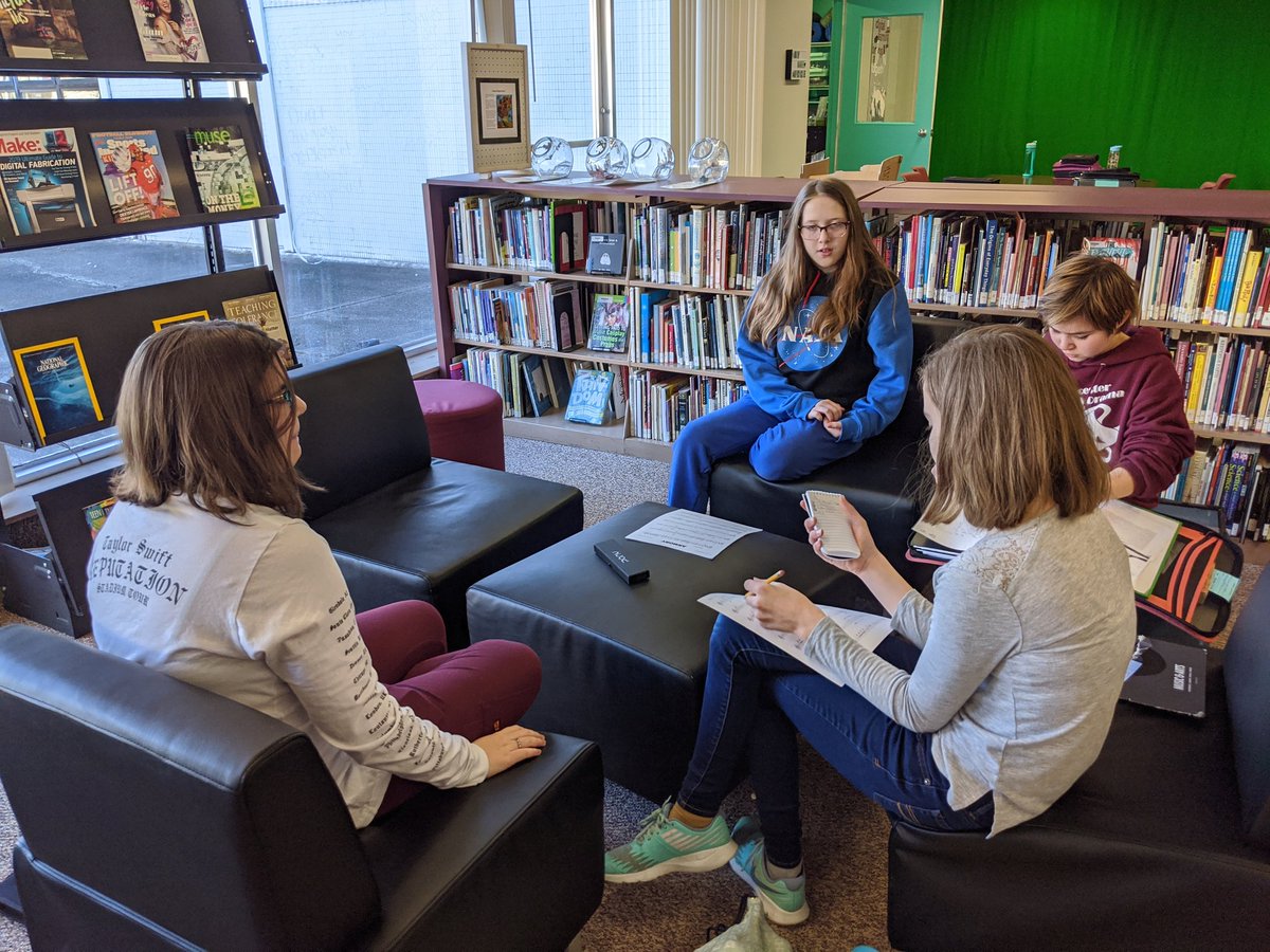 MusicLooney's tweet photo. 6th grade Band brainstorming ideas to accompany @RobRomeyn 's "Armory" for our recruitment concert at @music_leicester @boss_tlb @LPS_CIA using the Makerspace @LMSchoolLibrary and #stickbots https://t.co/GsVjVvVA6J