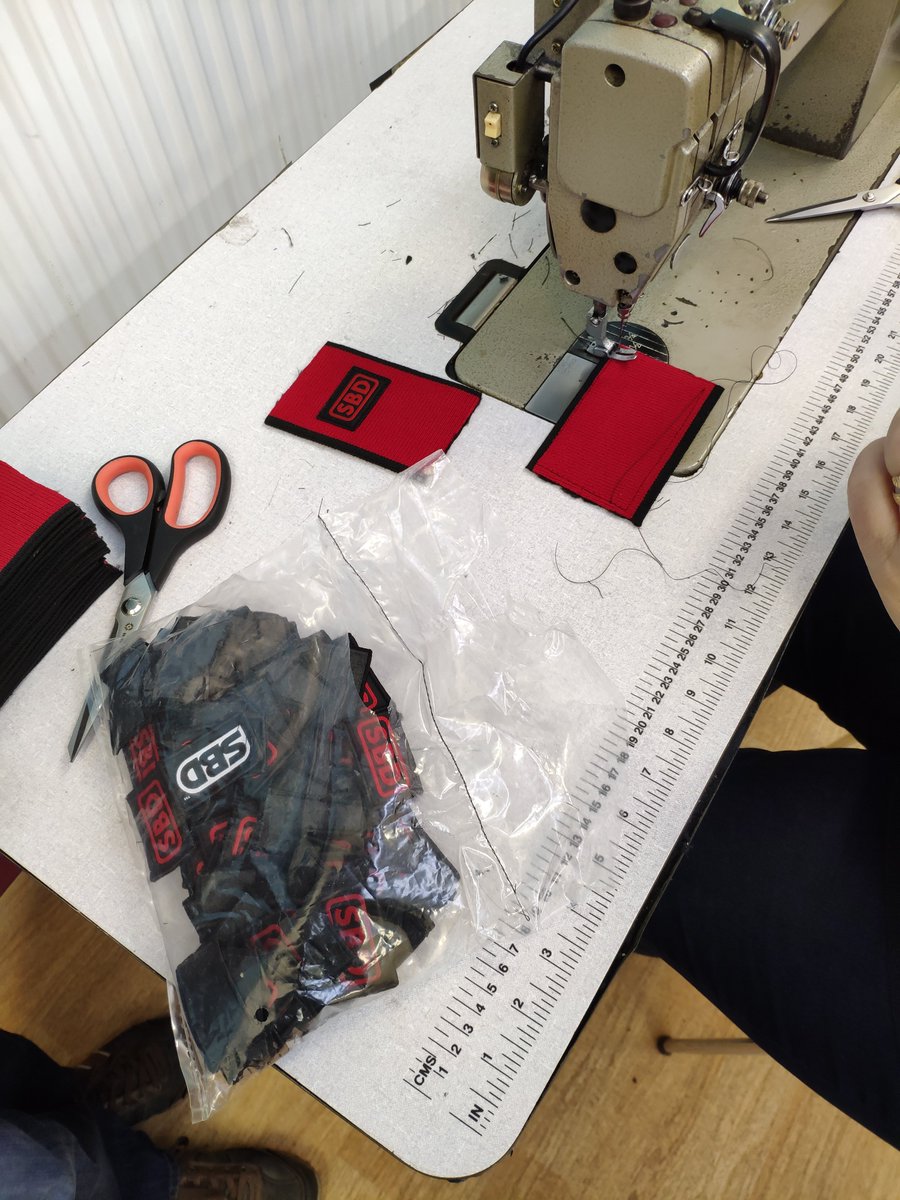 ShilohRotherham's tweet photo. The @SBDApparel skills workshop is in full flow! Our guests are learning the technical processes in producing specialist power lifting equipment. A big thanks to SBD for giving up their time to invest in our guests in this way :-) https://t.co/X7NOwRvvio
