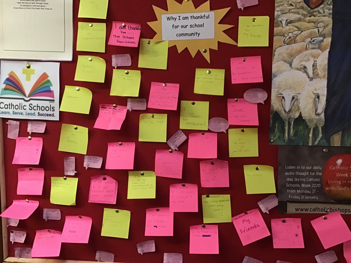 preswexre's tweet photo. Thanks to Ms. Gahan and her classes for the inspiration. Rang Etain have joined in to display their gratitude during #CatholicSchoolsWeek2020 . https://t.co/rMgllA6wxX