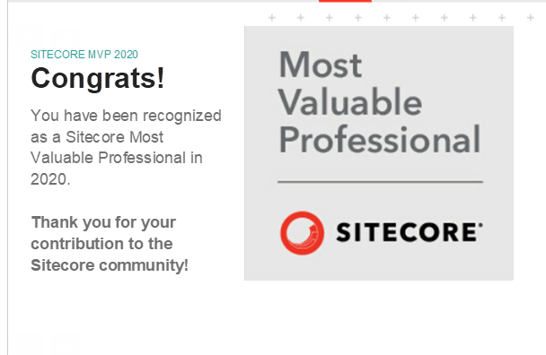 nkdramkumar's tweet photo. I am really honored to receive my first Sitecore MVP title in Ambassador category. Thanks a lot @Sitecore and #SitecoreMVP Program team. Congrats to all the #Sitecore2020MVPs worldwide and a big thanks to my colleagues at Versusmind !!
#SitecoreMVP #Sitecore2020MVP #Versusmind https://t.co/tLjsksUTiC