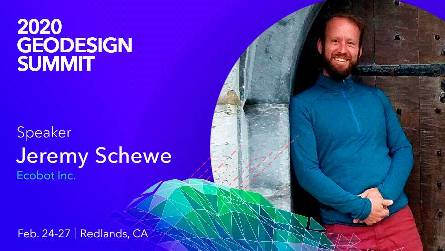 ecobotapp's tweet photo. In less than a month, our Chief Scientific Officer, @JeremySchewe, will be presenting at the 2020 Geodesign Conference! #Esri #Geodesignconference #CSO #Ecobotapp https://t.co/X2xhuBq7G1